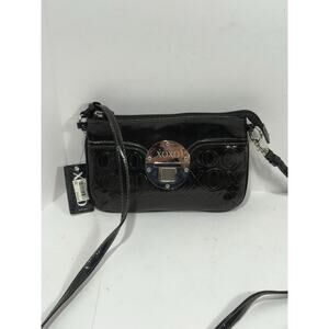 XOXO Purse Handbag Bag Black Embossed Signature Logo Xoxo Crossbody Shoulder NEW
